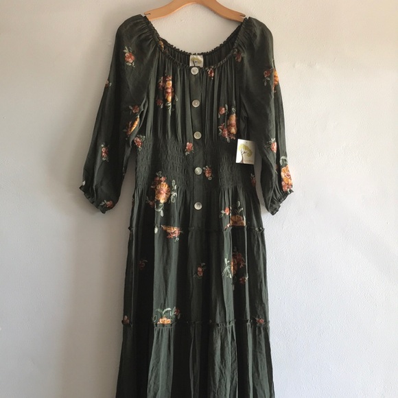 . Anthropologie fig and flower Boho Maxi Dress S - Picture 3 of 10